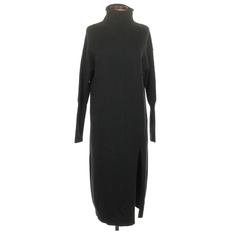 Wilfred black wool turtleneck dress.